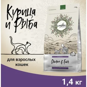 Крафтия для кошек из Курицы и рыбы (Craftia HARMONA), уп 1,4 кг