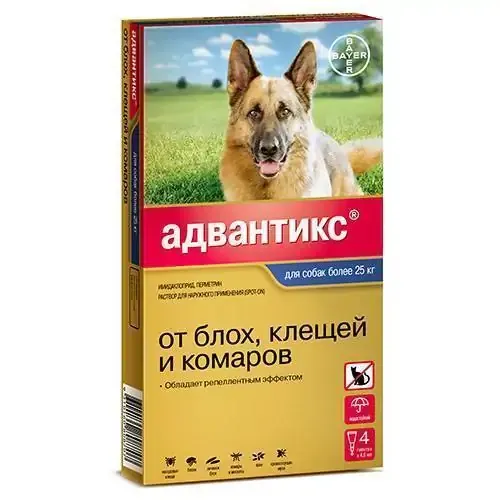 Адвантикс для собак весом 25-40 кг, цена за 1 пипетку петдог
