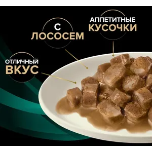 Про План Гастро для кошек с лососем (Gastrointestinal) при нарушении пищеварения, паучи 85 г