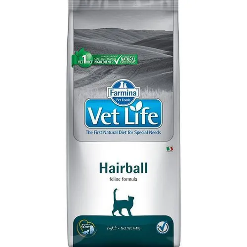 Farmina Vet Life Hairball  корм для кошек, выведение шерсти из ЖКТ, уп. 5 кг. петдог