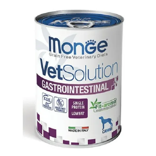 Монж Гастроинтестинал (Monge VetSolution) для собак при заболеваниях ЖКТ консервы 400 г петдог