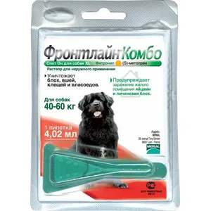 Фронтлайн Комбо XL, капли на холку для собак массой 40 – 60 кг, уп. 1 пипетка петдог