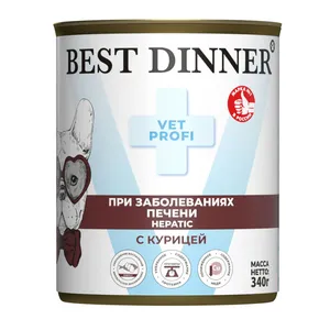 Бест Диннер для собак Гепатик c Курицей (Best Dinner Hepatic), 340 г