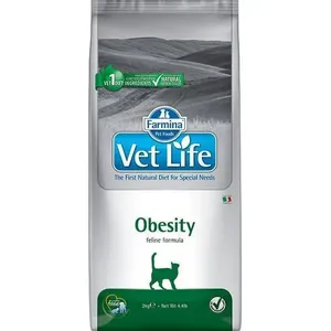 Farmina Vet Life Obesity корм для кошек при ожирении , уп. 400 г. петдог