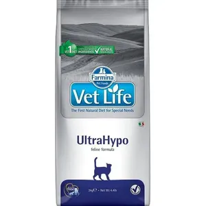 Farmina Vet Life UltraHypo корм для кошек при пищевой аллергии, уп. 2 кг. петдог