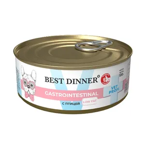 Бест Диннер для собак Гастро LOW FAT с Птицей (Gastro Intestinal Low Fat), 100 г