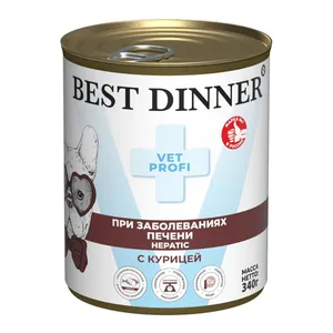 Бест Диннер для собак Гепатик c Курицей (Best Dinner Hepatic), 340 г