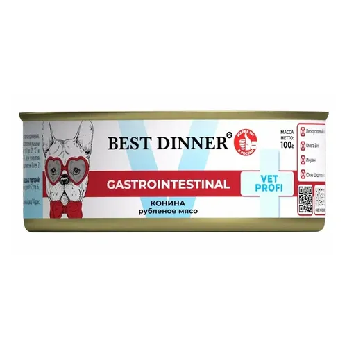 Бест Диннер для собак Гастро (Best Dinner Gastro Intestinal) Конина, 100 г