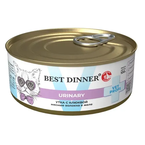 Бест Диннер для кошек Уринари (Best Dinner Urinary) Утка с клюквой 100 г.