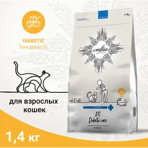 Крафтия Диабетик для кошек (Craftia Diabetic) при сахарном диабете, уп 1,4 кг