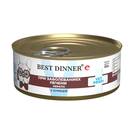 Бест Диннер для собак Гепатик c Курицей (Best Dinner Hepatic), 100 г