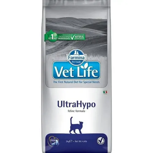 Farmina Vet Life UltraHypo корм для кошек при пищевой аллергии, уп. 400 г петдог