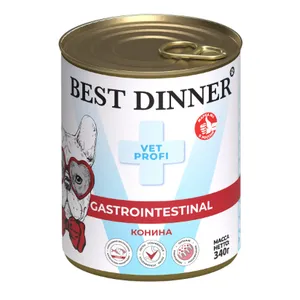 Бест Диннер для собак Гастро (Best Dinner Gastro Intestinal) Конина, 340 г.