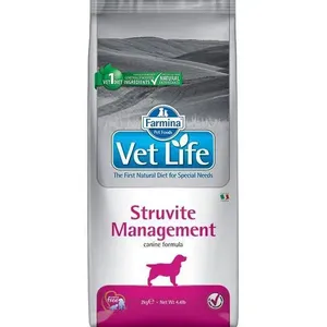 Farmina Vet Life Struvite Management - Лечебный корм для собак при рецидивах МКБ струвитного типа , уп.12 кг петдог