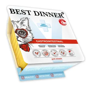 Бест Диннер для кошек Гастро паштет с Индейкой (Best Dinner Gastro), 100 г