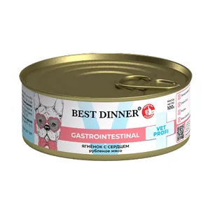 Бест Диннер для собак Гастро (Best Dinner Gastro Intestinal) Ягненок с сердцем, 100 г.
