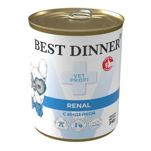 Бест Диннер для собак Ренал с Индейкой (Best Dinner Renal), 340 г