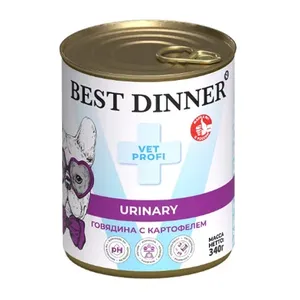 Бест Диннер для собак Уринари (Best Dinner Urinary) Говядина с картофелем, 340 г