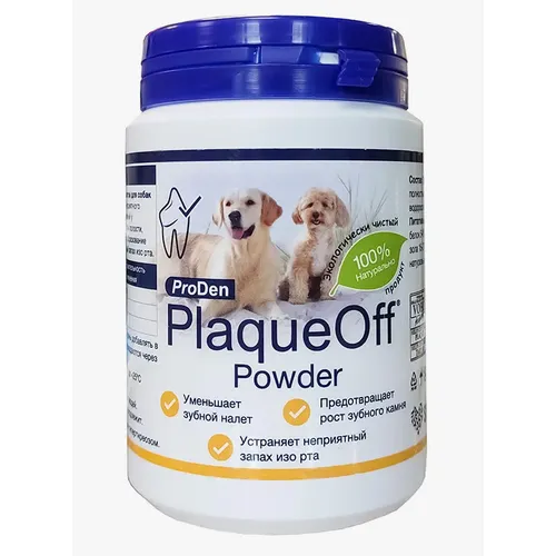 Плак Офф средство для профилактики зубного камня у кошек и собак (ProDen PlaqueOff), банка 180 г