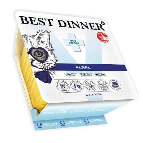 Бест Диннер для кошек Ренал паштет с Ягненком (Best Dinner Renal), 100 г