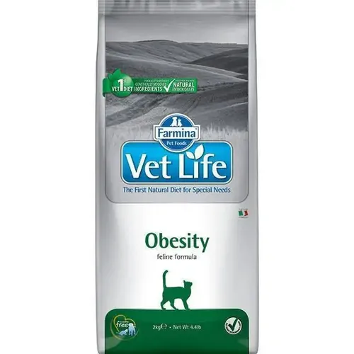 Farmina Vet Life Obesity корм для кошек при ожирении , уп. 2 кг петдог