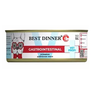 Бест Диннер для собак Гастро (Best Dinner Gastro Intestinal) Конина, 100 г