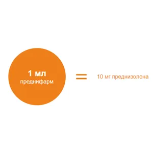 Преднифарм (преднизолон)  1% раствор для инъекций  , 20 мл