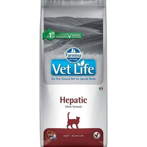 Farmina Vet Life Hepatic  корм для кошек, при хронической печеночной недостаточности, уп. 400 г. петдог