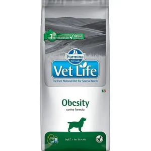 Farmina Vet Life Obesity для собак при ожирении и контроля уровня глюкозы в крови (сахарный диабет) , уп. 12 кг петдог