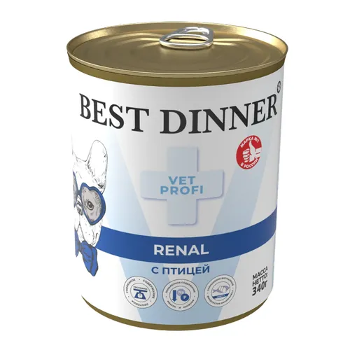 Бест Диннер для собак Ренал с Птицей (Best Dinner Vet Profi Renal), 340 г