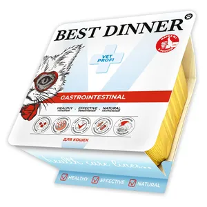 Бест Диннер для кошек Гастро паштет с Индейкой (Best Dinner Gastro), 100 г