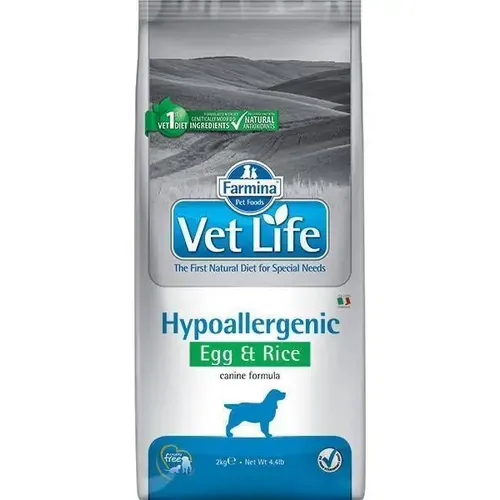 Farmina Vet Life Hypoallergenic (Hipo) для собак при пищевой аллергии , рис с яйцом, уп. 2 кг петдог