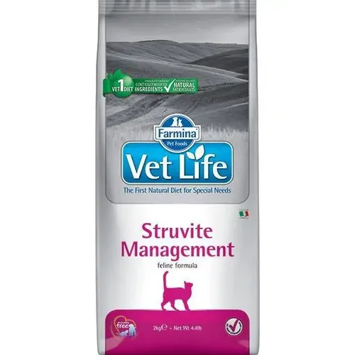Farmina Vet Life Struvite Management корм для кошек при рецидивах МКБ и цистите , уп. 2 кг петдог