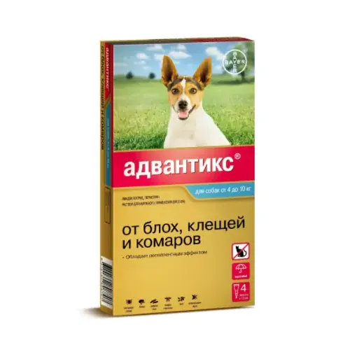 Адвантикс для собак весом от 4 до 10 кг, уп. 1 пипетка петдог